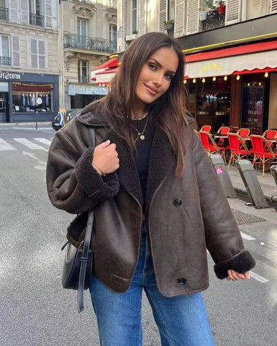 Renata – Krótka Kurtka Z Kożuchem