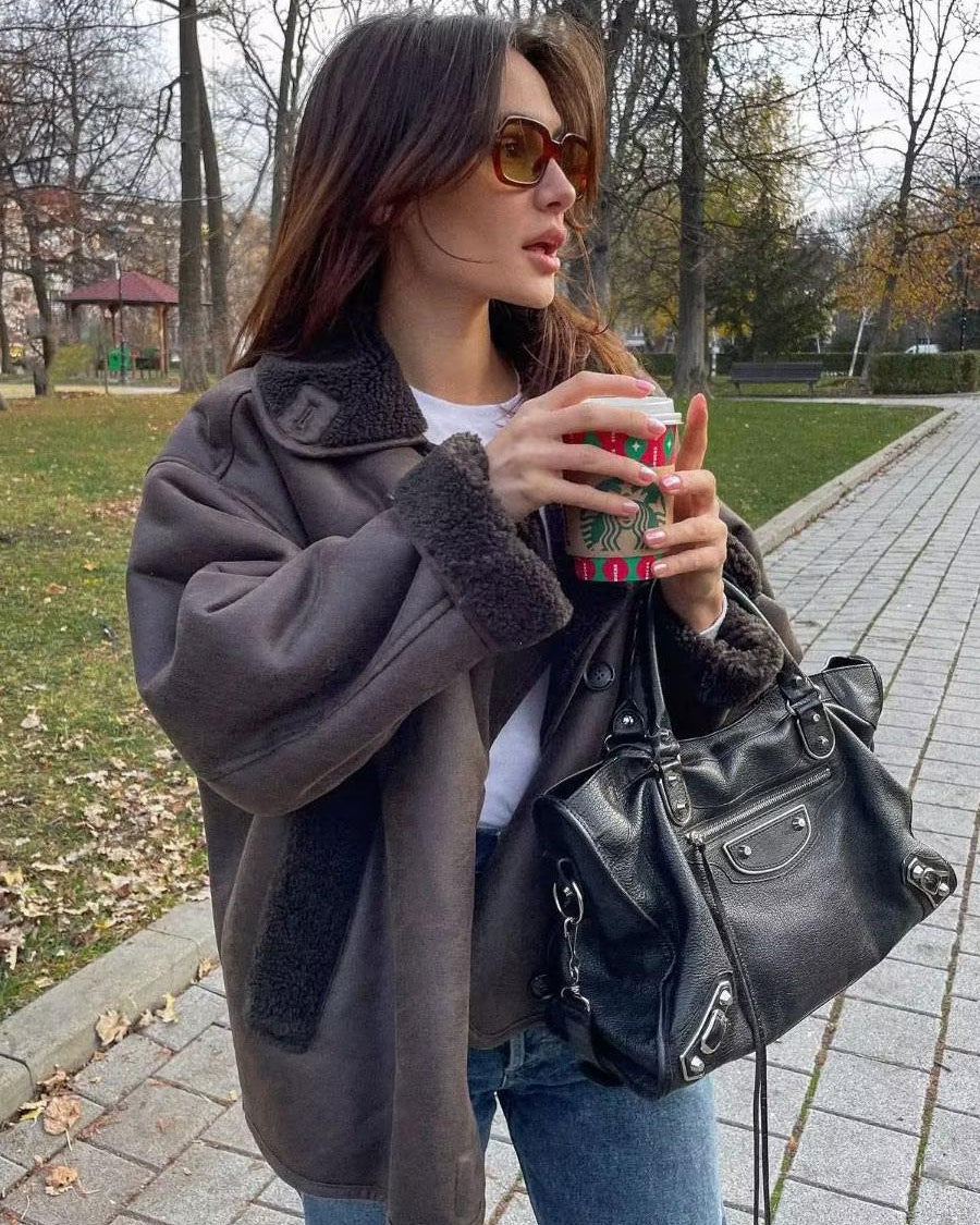 Renata – Krótka Kurtka Z Kożuchem