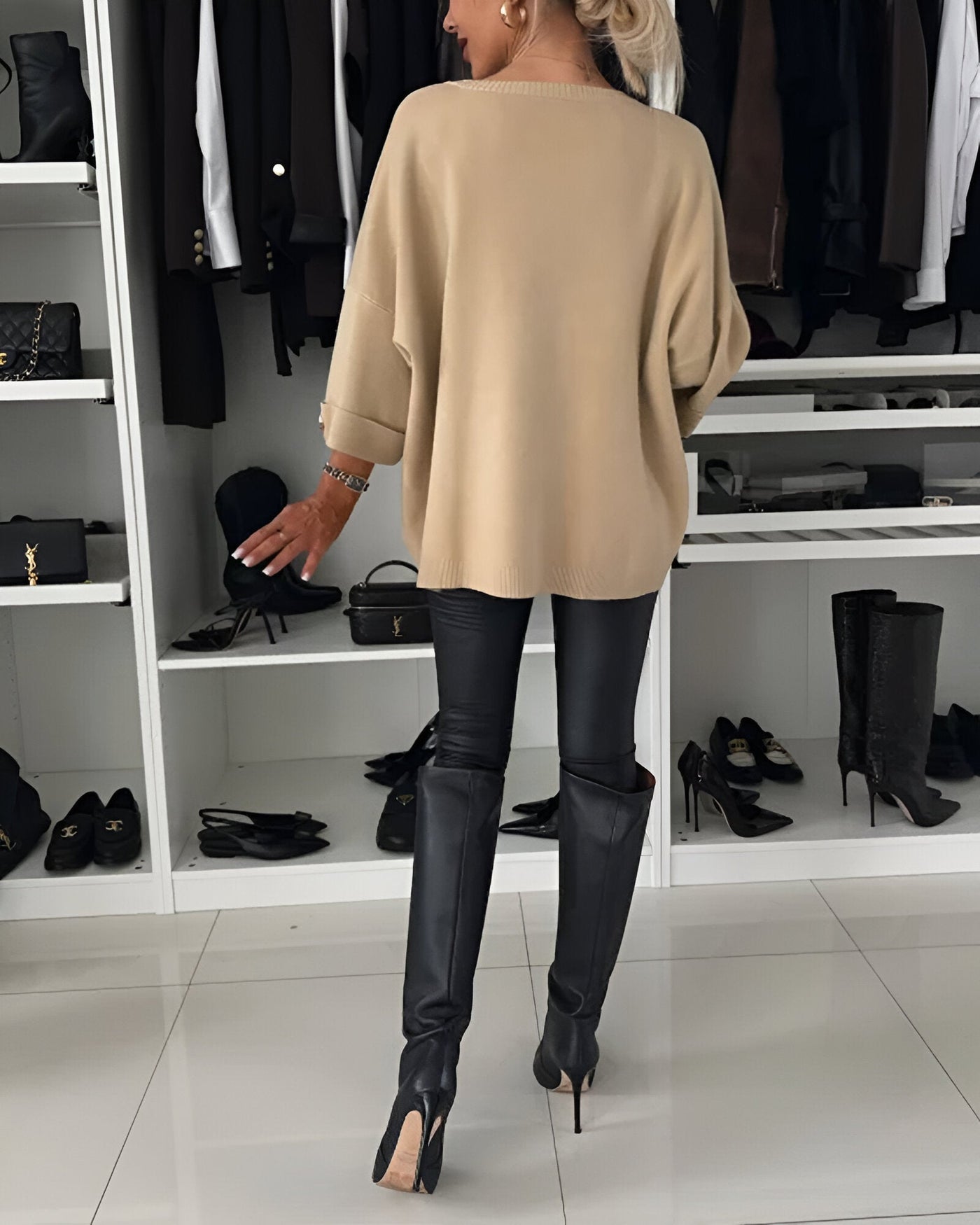 Krysia - Miękki Sweter Zapinany Na Guziki