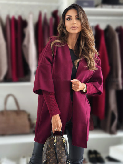 Bożena – Stylowy Płaszcz Z Kapturem Oversize