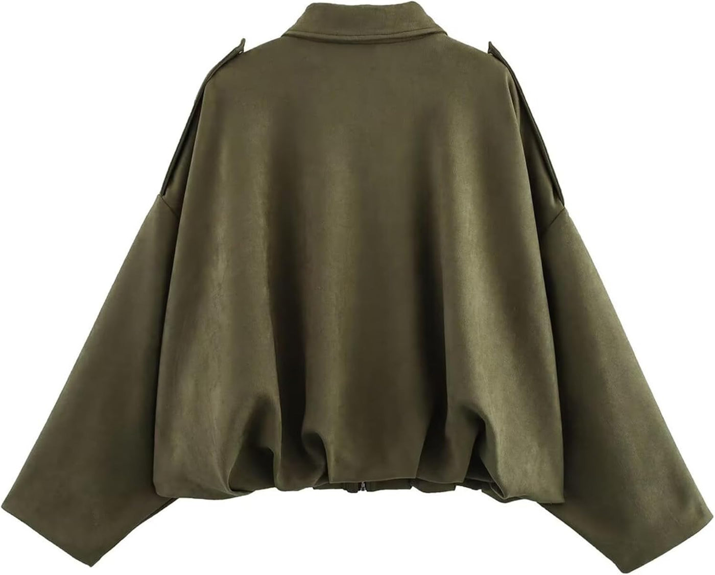 Alicja – Stylowa Kurtka Bomberka z Imitacji Zamszu