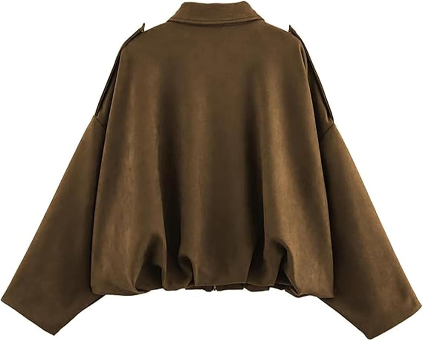 Alicja – Stylowa Kurtka Bomberka z Imitacji Zamszu