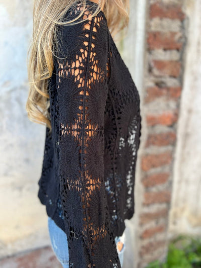 Jenny – Haftowany kardigan z dekoltem w serek