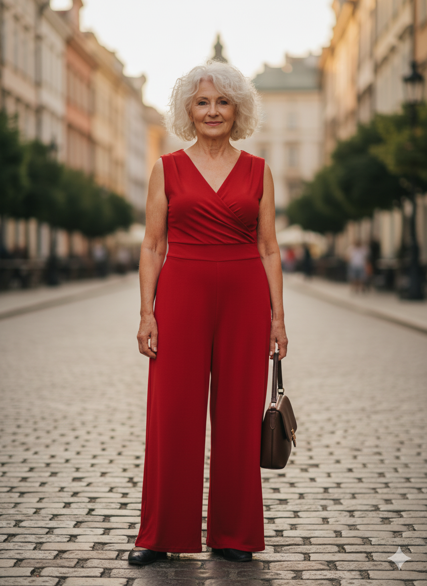 Monika  – Kombinezon Z Szerokimi Nogawkami