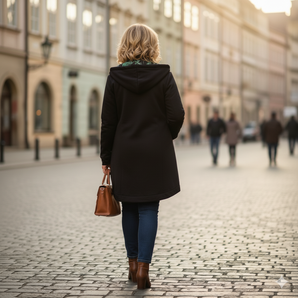 Krystyna - Elegancka i Ciepła Kurtka Zimowa z Kapturem