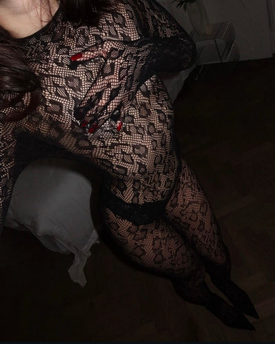 Chloé - Zmysłowy Koronkowy Bodystocking