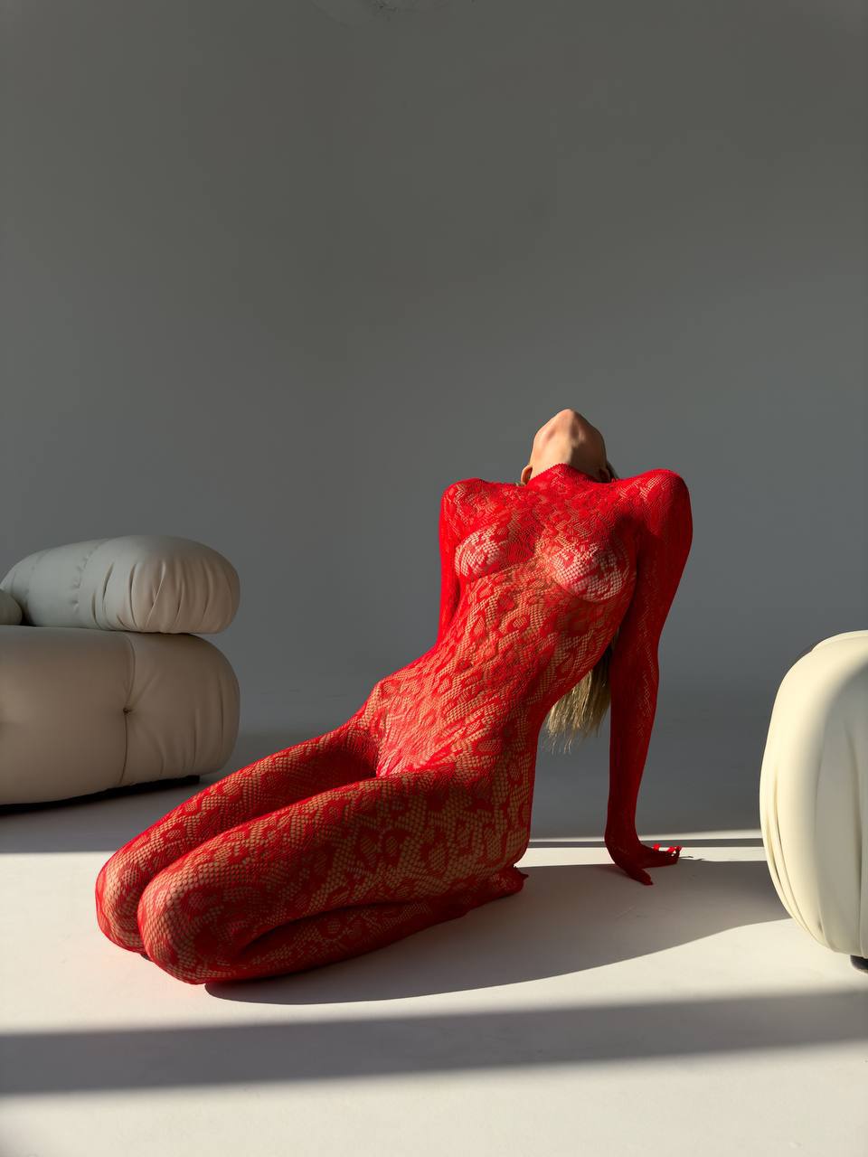 Chloé - Zmysłowy Koronkowy Bodystocking
