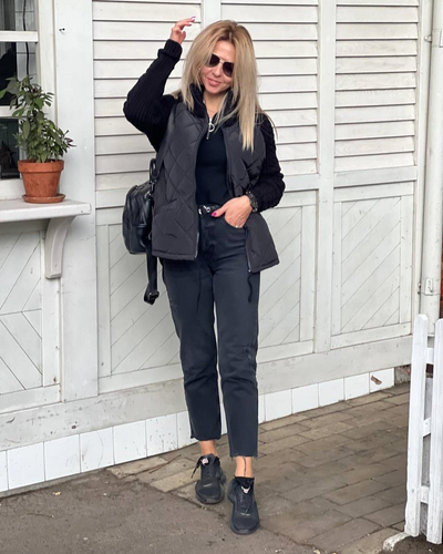 Nora – Patchworkowy Dzianinowy Płaszcz