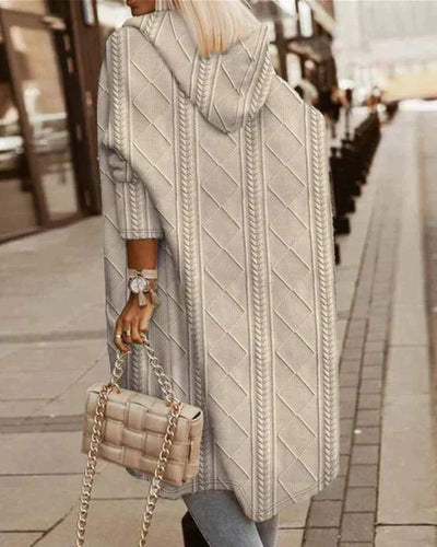 Johani - Długi Kardigan z Kapturem