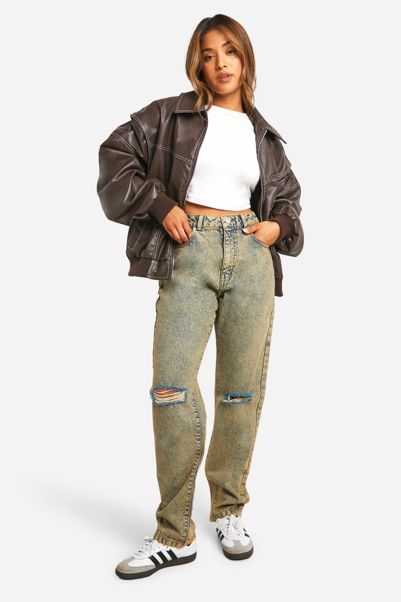 Adrianna – Skórzana Kurtka Bomberka